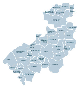 Le territoire de Mayenne Communauté compte 33 communes